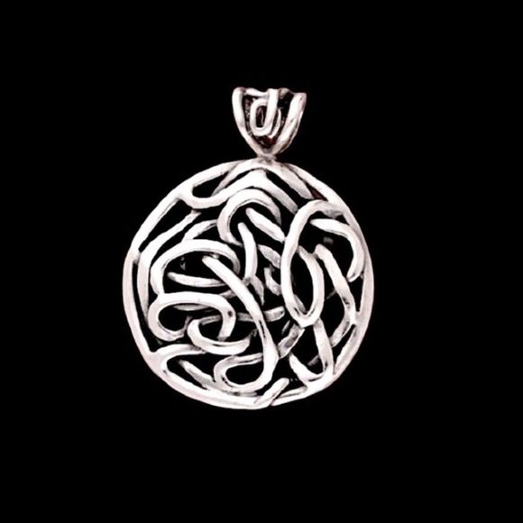 SILPADA Intertwined Circle Oxidized Sterling Silver Knot Pendant S1691 - Picture 1 of 12